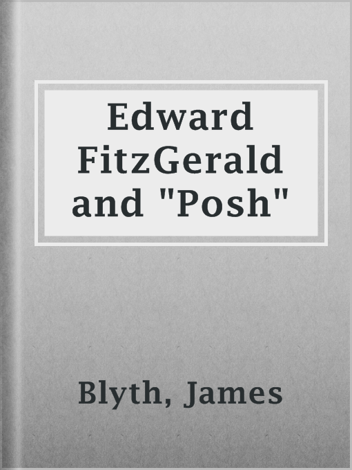 Cover image for Edward FitzGerald and 
